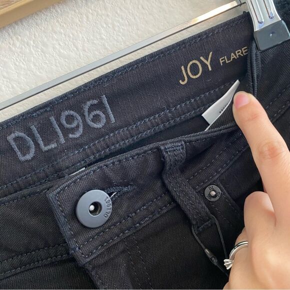 NWT DL1961 Joy Flare Jeans Hail Black DLX Hybrid Size 26 - Picture 7 of 16